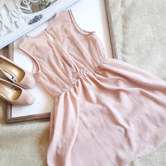 Dusty Rose beaded top Dress - Picture 3 of 6